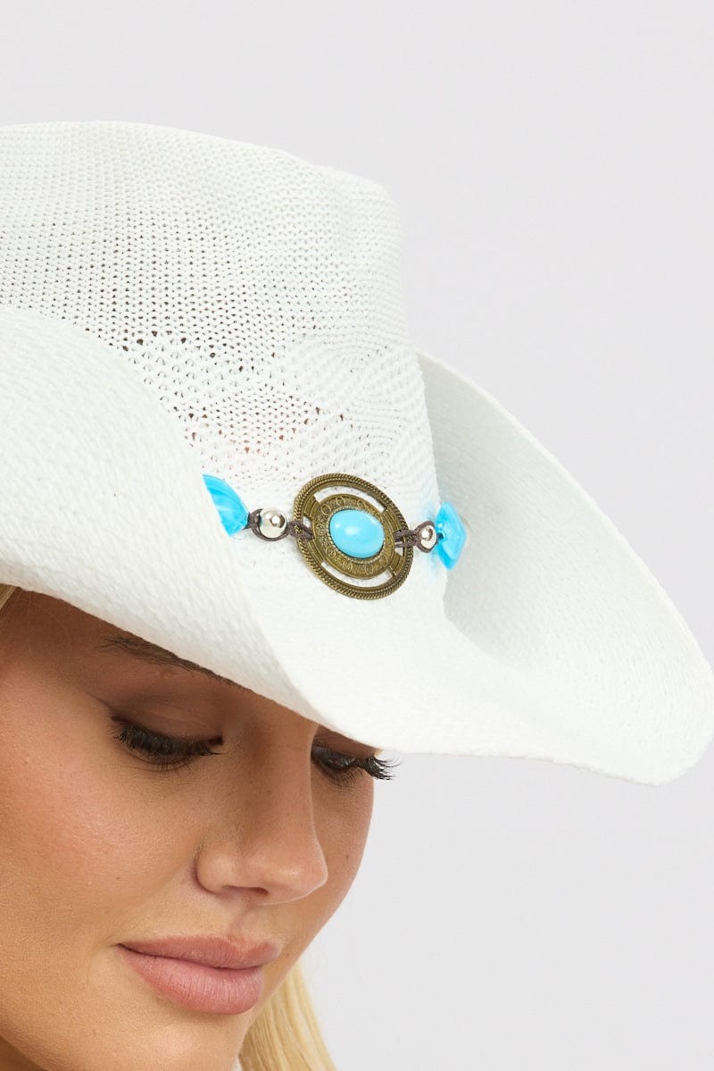 White Cowboy Hat view 2