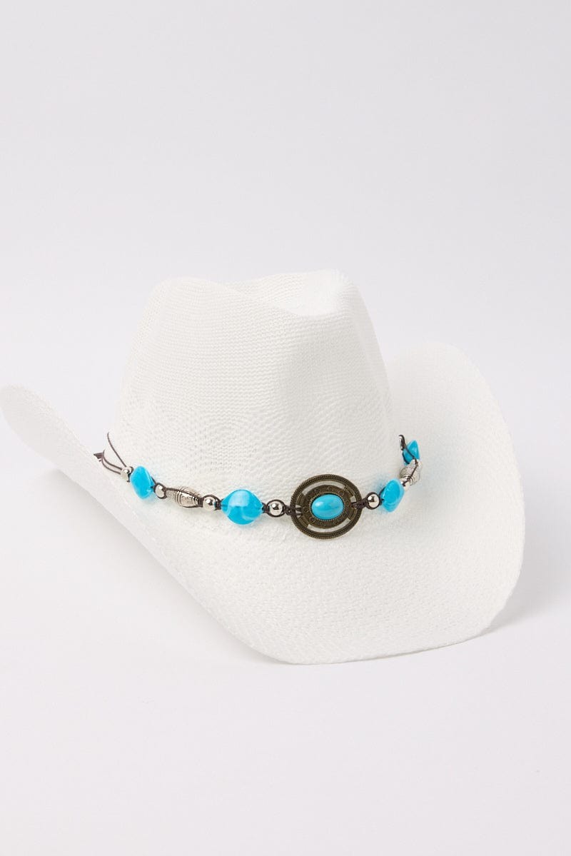 White Cowboy Hat view 3