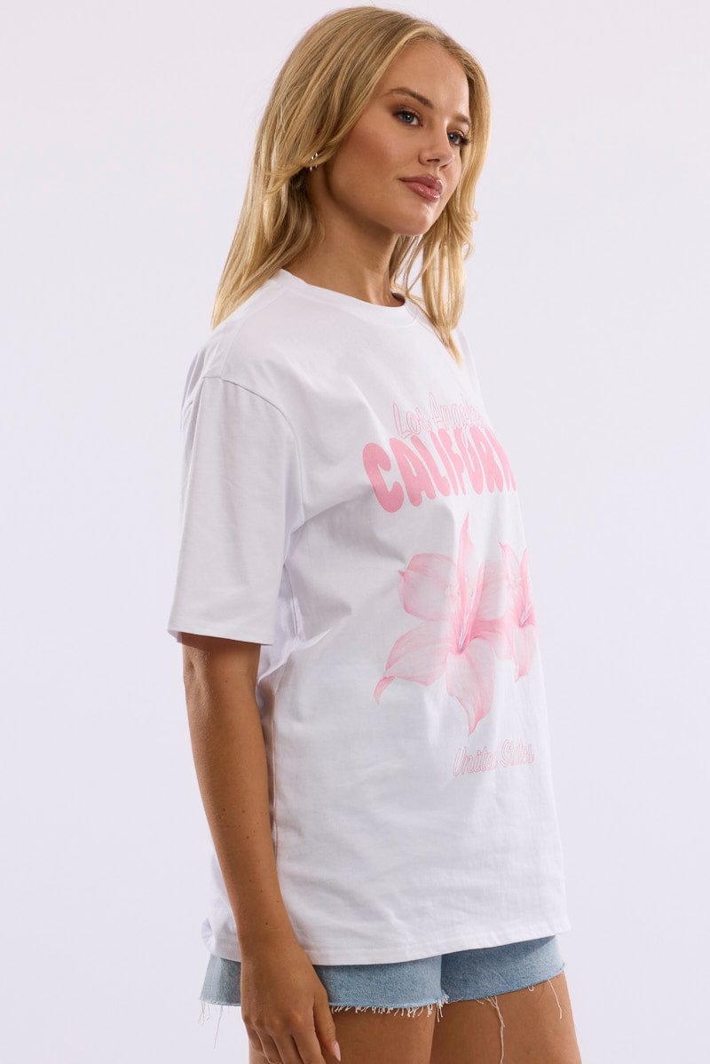 Pink Graphic Tee Short Sleeve view 3